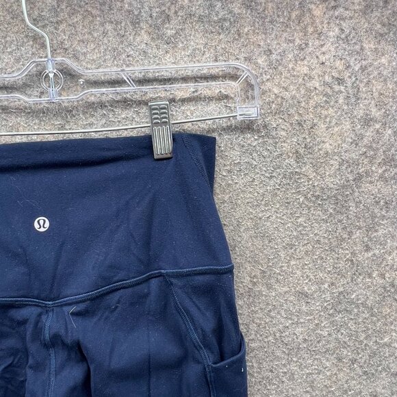 Lululemon Pants Womens 6 Blue High Rise Full Length Athletic Gym Legging Pocket - Picture 2 of 11